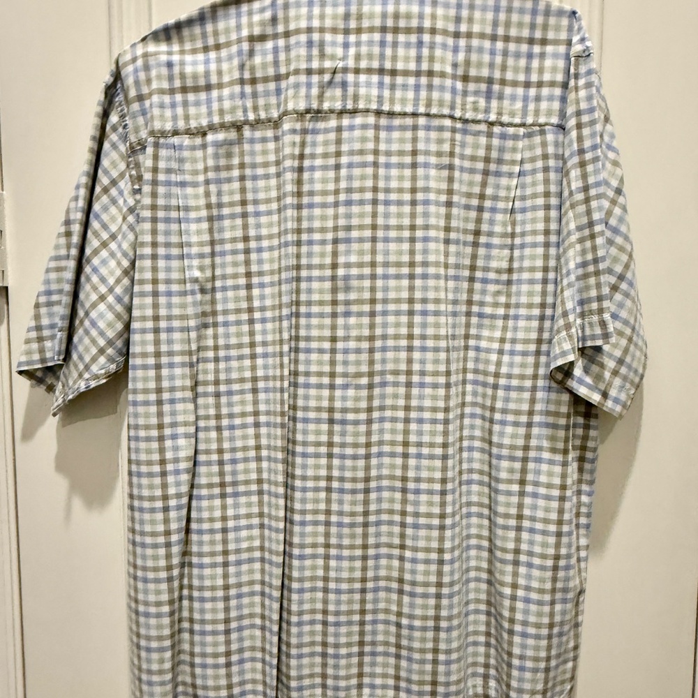 Izod Mens Cotton Short Sleeve Button Up Shirt Size Large - Picture 6 of 6